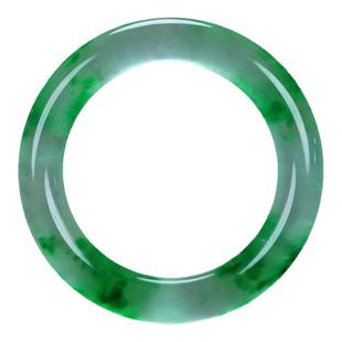 独龙玉高冰冰透飘花胖圆镯子翡翠色手镯冰种阳绿飘花女玉镯子玉石