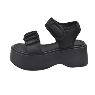 法式绝美厚底增高凉鞋女夏季外穿高级感2026超火新款配裙子坡跟鞋