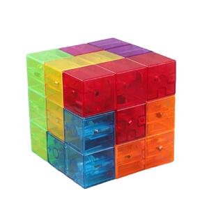 最强大脑炫彩磁力魔方积木索玛立方块立方体俄罗斯玩具鲁班立方