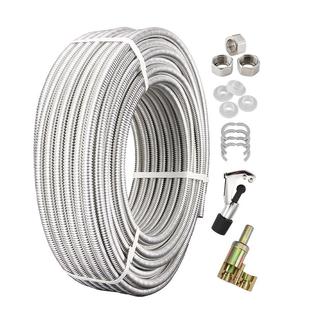 加厚304不锈钢波纹管4分6分家用高压防爆金属软管热水器冷热水管