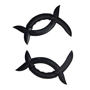 台湾龙裕 八卦子午鸳鸯钺一对 塑钢塑胶练习对抗武术训练道具