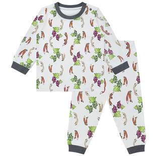 Nest Designs儿童睡衣套装男女童宝宝纯棉家居服秋冬长袖长裤套装