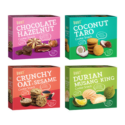 新加坡进口BONZ榴莲咸蛋黄蔓越莓曲奇饼干点心休闲零食伴手礼特产