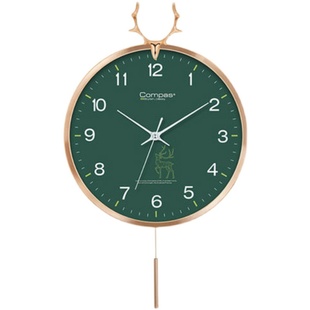 康巴丝欧式钟表创意挂钟摇摆时尚挂墙挂表静音客厅时钟石英钟家用