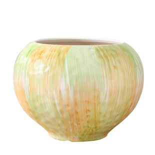 复古艺术陶瓷花盆轻奢高级感圆形家用高端北美冬青蕙兰兰花专用盆