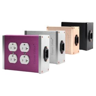 CopperColour/铜彩紫铜镀铑美标电源插座发烧排插HiFi插座音响用