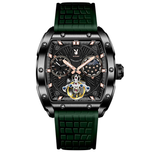 2026新款酒桶男士手表机械表官方正品全自动镂空夜光防水品牌腕表