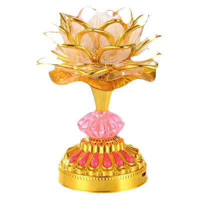 琉璃莲花灯家用插电七彩荷花灯