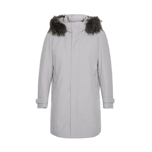 【貉毛帽领】callisto卡利斯特2025冬季男士保暖厚实羽绒服中长款