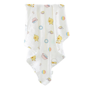 婴儿纱布浴巾宝宝新生儿盖毯2层两层儿童专用浴巾a类婴幼儿毛巾被