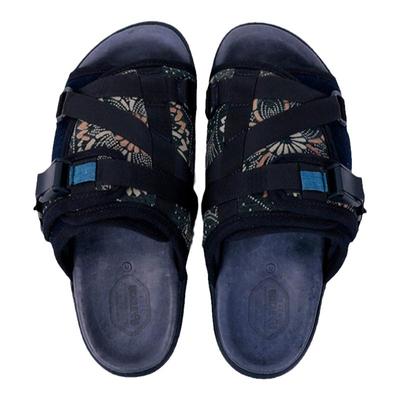 面包拖鞋腰果花真皮情侣款男女