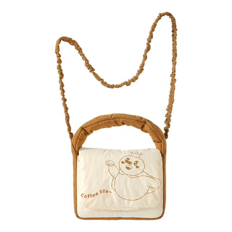 蜜雪冰城雪王斜挎包栗子色儿童可爱单肩拎包便卡通造型新款周边