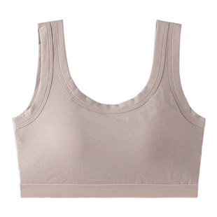 少女运动内衣高中学生防下垂定型文胸防震防走光聚拢美背抹胸棉质
