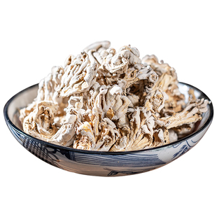 云南特产白参菌干货鸡冠菌裂褶菌白花白参沙参树花云南野生菌蘑菇