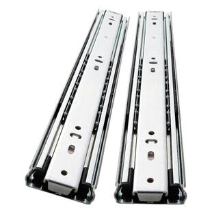 澳诺德51宽重型滑轨高承重房车带锁导轨橱柜抽屉抽拉三节加厚轨道