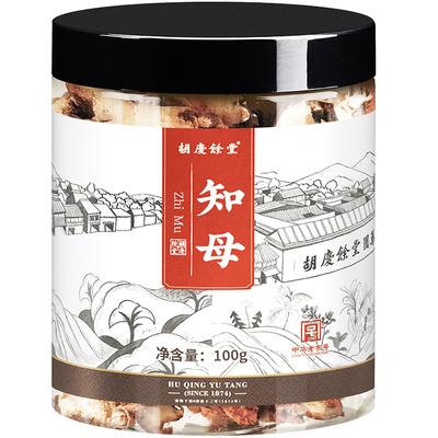 胡庆余堂知母中药材正品道地产鲜切片口感清润瓶装100g