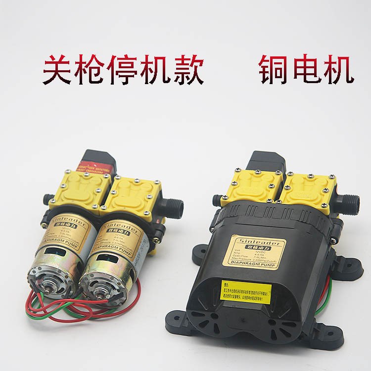 喷雾器水泵12V高压 智能型农用电动喷雾器配件 12V双核高压水泵