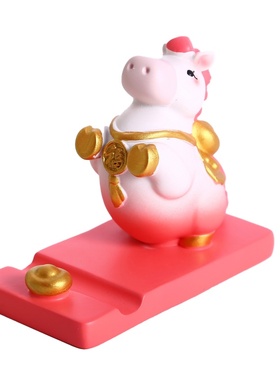 马上发财手机支架摆件过年小礼品