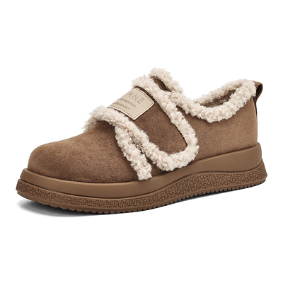 达芙妮冬季棉鞋厚底加绒加厚勃肯