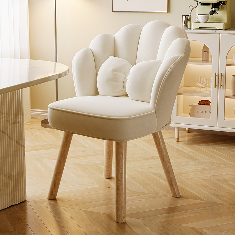 实木餐椅家用2024新款靠背饭厅凳子女生卧室化妆椅主卧化妆台椅子