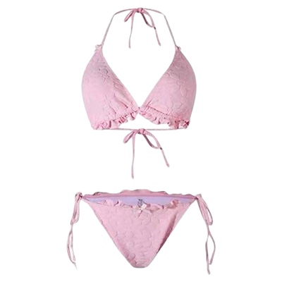 2026新款粉色纯欲显瘦比基尼分体