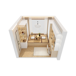 全友全屋定制榻榻米床书桌衣柜一体小空间卧室收纳柜子多功能家具