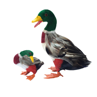 仿真鸭子模型动物标本超市陈列农家乐装饰品家禽摆件白鸭儿童玩具