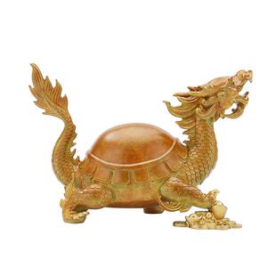 黄铜龙龟龙头龟摆件元宝金钱龟家居礼品玄关电视柜开业商务送礼