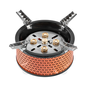 安鲁虎五星炉电子打火猛火炉防风便携瓦斯煤气炉头露营野餐炉具