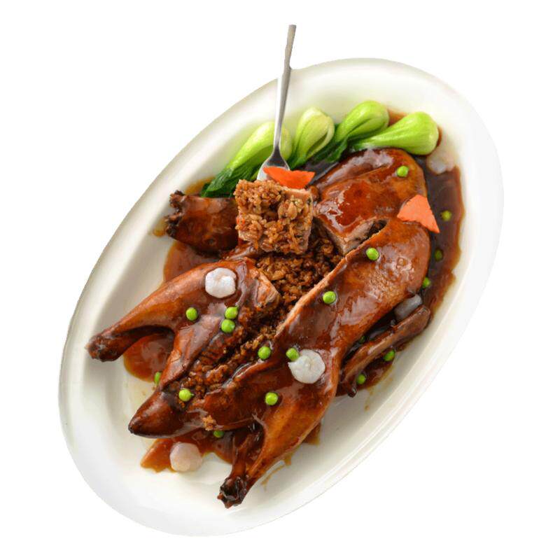 上海特产八宝鸭宴席真空熟食加热鸭肉零食