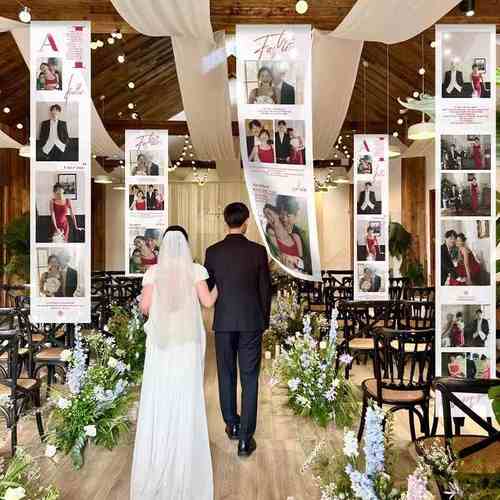 结婚照片挂布装饰迎宾用品背景墙墙婚礼舞台留影海报区布置布