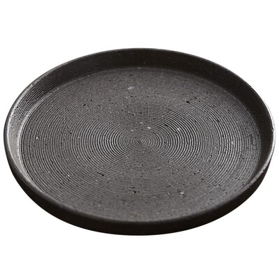 纯手工粗陶复古糕点料理小盘子