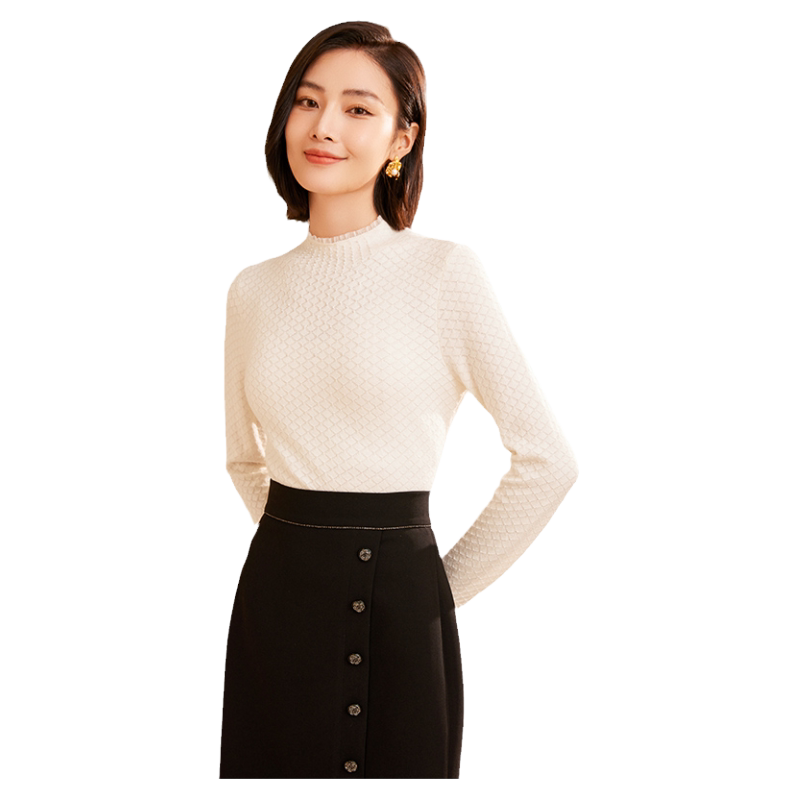 乔万尼针织衫上衣女2026新款春季薄款小香风打底衫内搭ET3M762