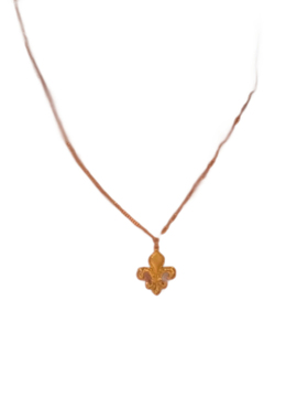 拉丝鸢尾花项链网红爆款贵气千金