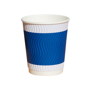 高端一次性瓦楞杯热饮纸杯带盖奶茶咖啡商用杯防烫豆浆家用便携