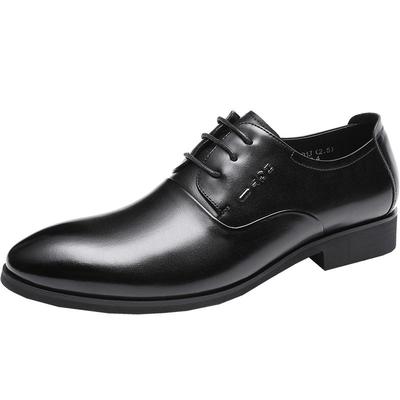 红蜻蜓舒适透气正装内增高皮鞋男