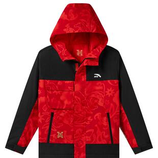马年新年晴雨甲|安踏儿童红色外套男童摇粒绒26新四防保暖拜年服