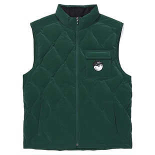 韩国高尔夫男装立领马甲25秋冬新款百搭GOLF球服男士无袖加棉背心