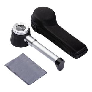 圣创60放大镜鉴定专用高清正品1000酒烟茶叶紫砂壶高倍45黄金钢印50手持珠宝古玩钱币带灯邮票天珠正品奢侈扩