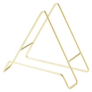 米立风物创意杂志骨碟收纳架家用厨房餐桌金色铁艺三角形置物架