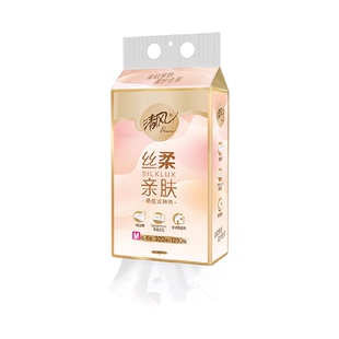 清风丝柔挂抽4层M码悬挂式大包餐巾面巾纸卫生纸巾