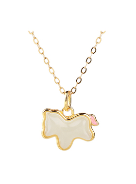 天然和田玉小马项链配饰女