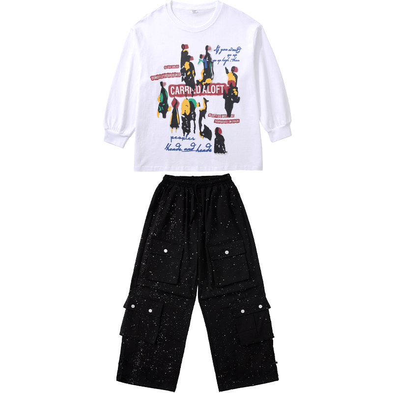 儿童街舞演出潮服女童爵士舞蹈服