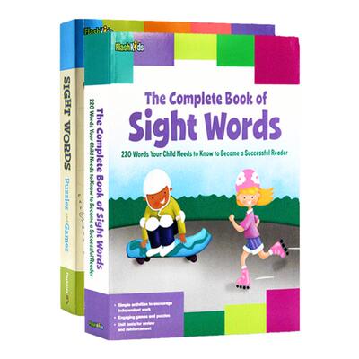 Sight Words 220高频词汇练习1和2两册英文原版 The Complete Book of Sight Words  常见字核心词汇儿童字典词典美国进口英语学习