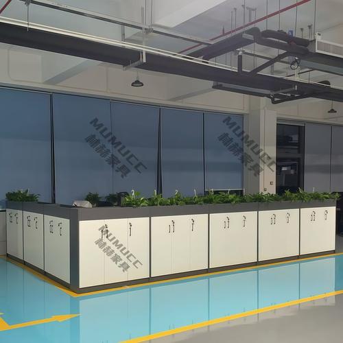 深圳办公室隔断柜简约现代槽资料文件组合矮花柜双面花草柜木质柜