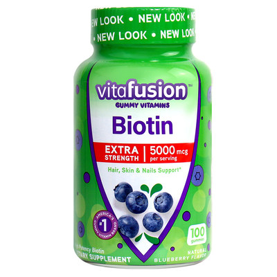 vitafusion生物素b族biotin密发复合维生素软糖b7养发护发食品