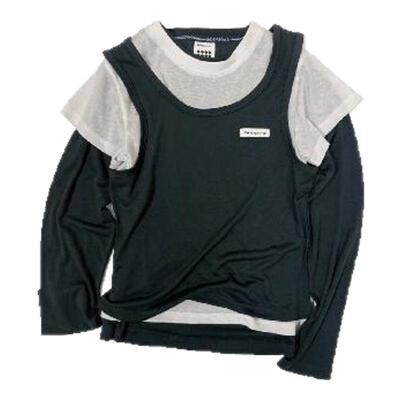 iaiammo 25春夏新品miu风洋气男女中大儿童装三件套短袖长袖背心