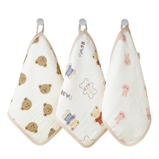 纯棉婴儿纱布方巾柔软吸水全棉小毛巾宝宝洗脸专用A类母婴手帕