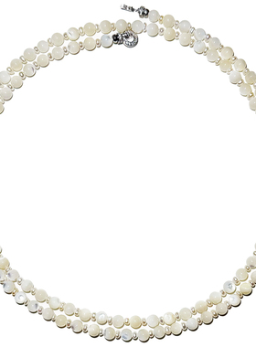 设计师白蝶贝珍珠S925锁骨链