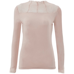 黛家专柜正品性感通透蕾丝高领莫代尔保暖内衣秋衣套装H000019